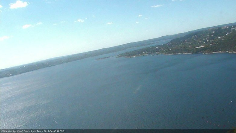Lake Travis webcam, April 5, 2017 3:25 PM CT