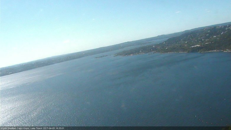 Lake Travis webcam, April 5, 2017 3:35 PM CT