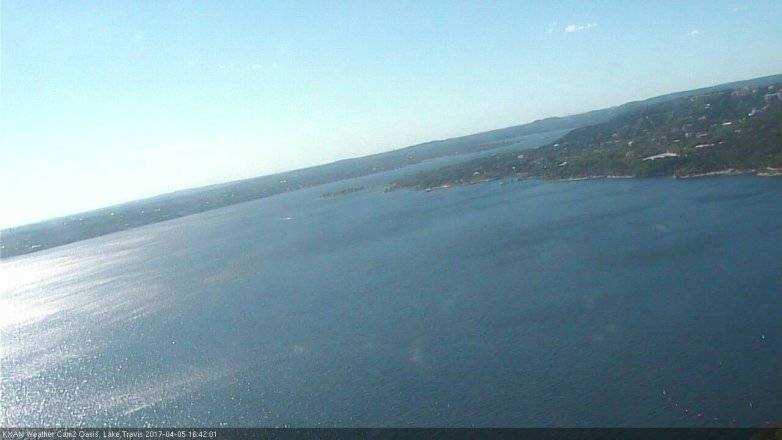 Lake Travis webcam, April 5, 2017 3:55 PM CT