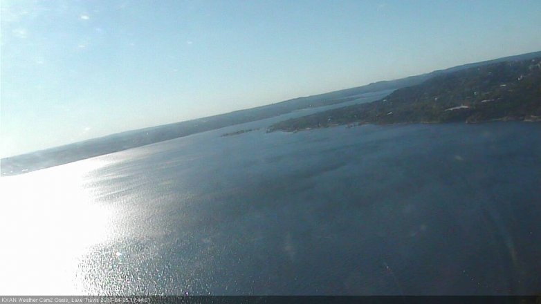 Lake Travis webcam, April 5, 2017 4:55 PM CT