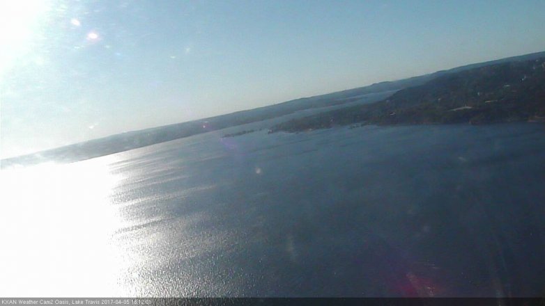 Lake Travis webcam, April 5, 2017 5:25 PM CT