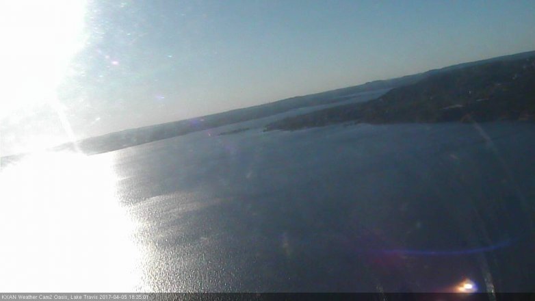 Lake Travis webcam, April 5, 2017 5:45 PM CT