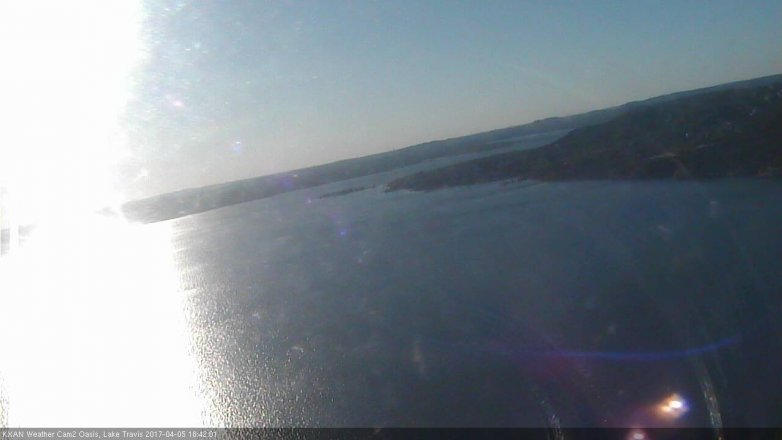 Lake Travis webcam, April 5, 2017 5:55 PM CT