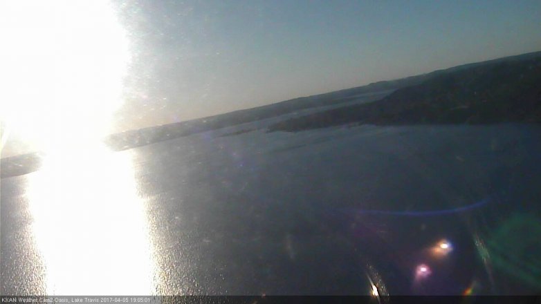 Lake Travis webcam, April 5, 2017 6:15 PM CT