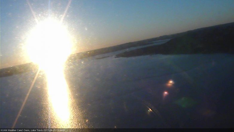 Lake Travis webcam, April 5, 2017 7:00 PM CT