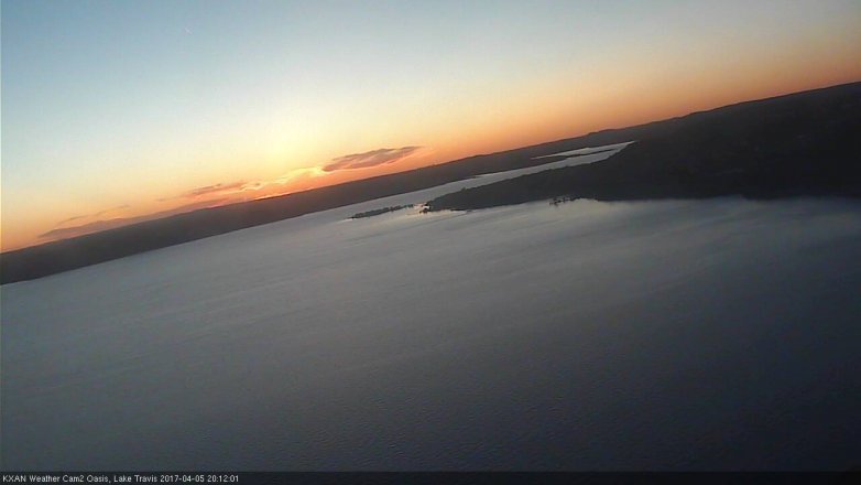 Lake Travis webcam, April 5, 2017 7:10 PM CT