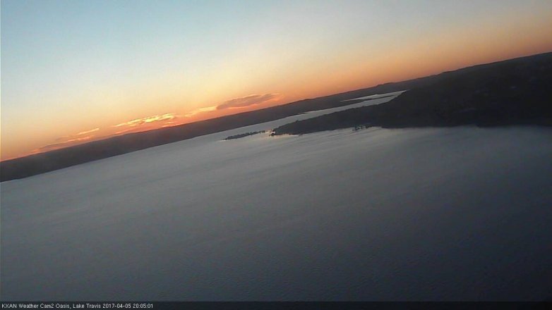 Lake Travis webcam, April 5, 2017 7:20 PM CT