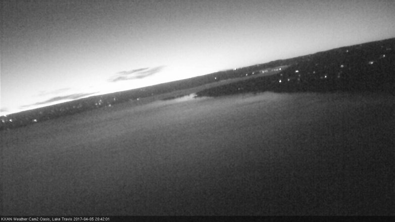 Lake Travis webcam, April 5, 2017 7:40 PM CT