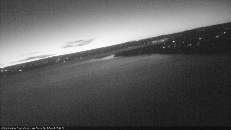 Lake Travis webcam, April 5, 2017 7:45 PM CT