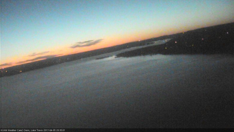 Lake Travis webcam, April 5, 2017 7:55 PM CT