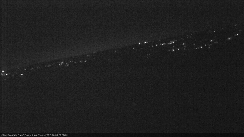Lake Travis webcam, April 5, 2017 8:10 PM CT