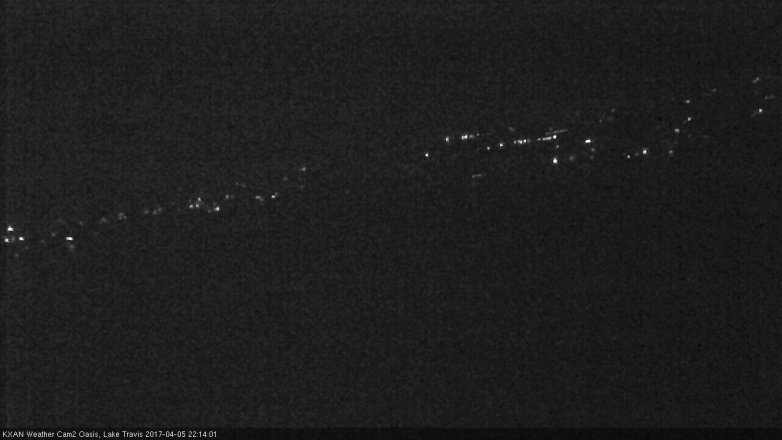 Lake Travis webcam, April 5, 2017 9:15 PM CT