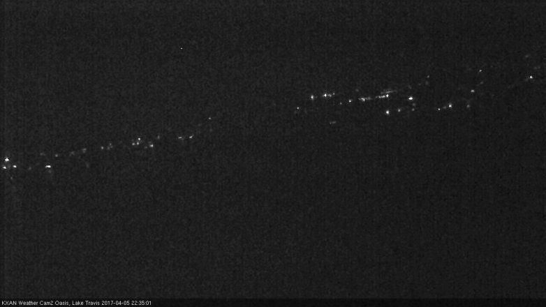 Lake Travis webcam, April 5, 2017 9:50 PM CT