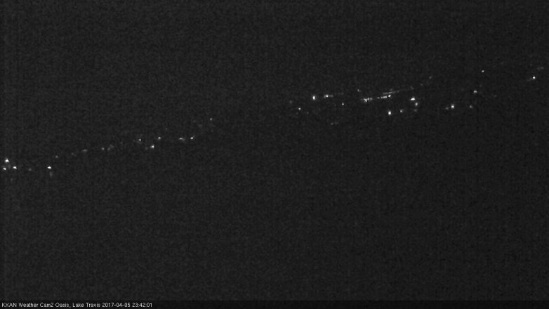 Lake Travis webcam, April 5, 2017 11:00 PM CT