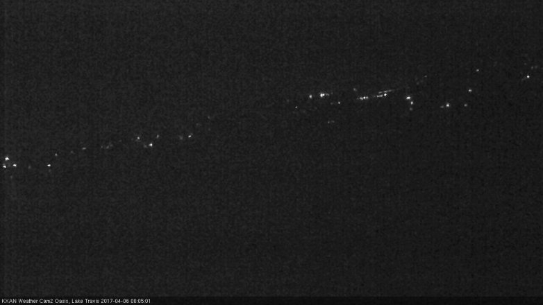 Lake Travis webcam, April 5, 2017 11:15 PM CT