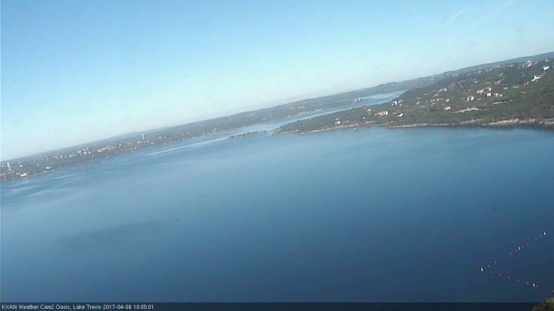 Lake Travis webcam, April 6, 2017 9:05 AM CT