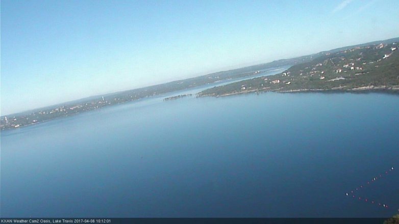 Lake Travis webcam, April 6, 2017 9:15 AM CT