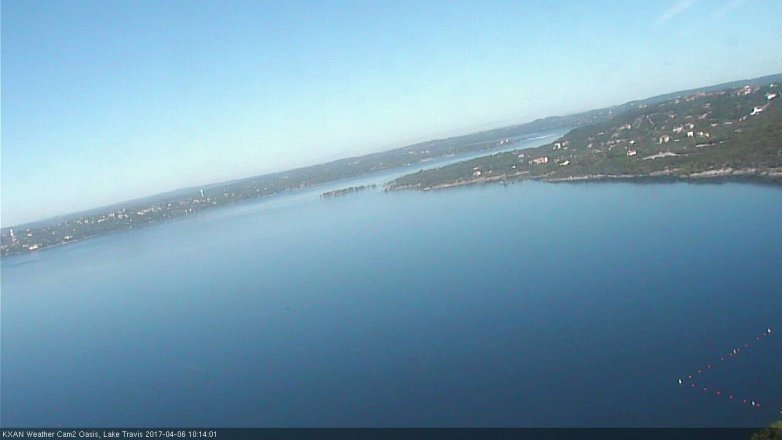 Lake Travis webcam, April 6, 2017 9:35 AM CT