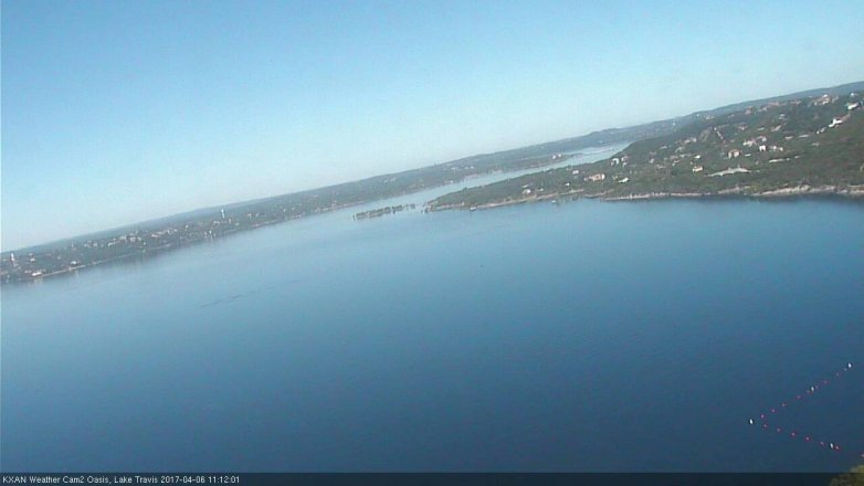 Lake Travis webcam, April 6, 2017 10:20 AM CT