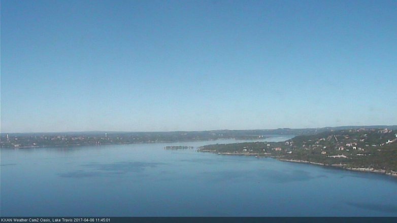 Lake Travis webcam, April 6, 2017 10:45 AM CT