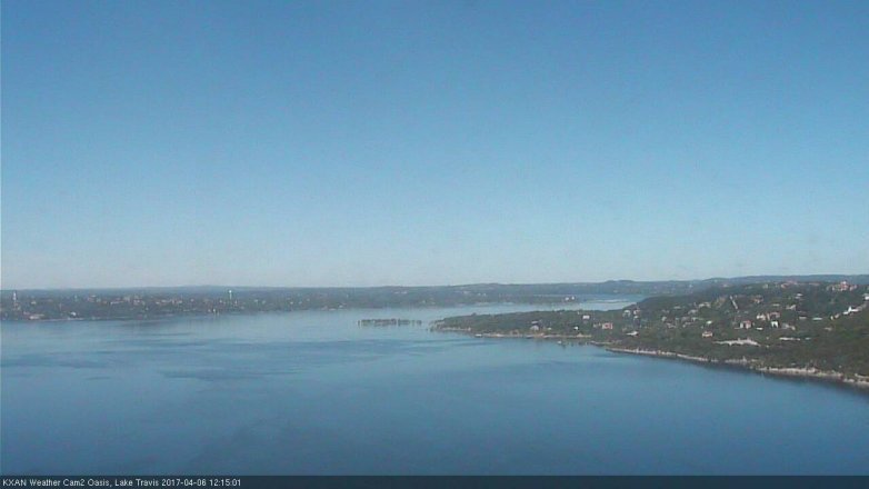 Lake Travis webcam, April 6, 2017 11:15 AM CT