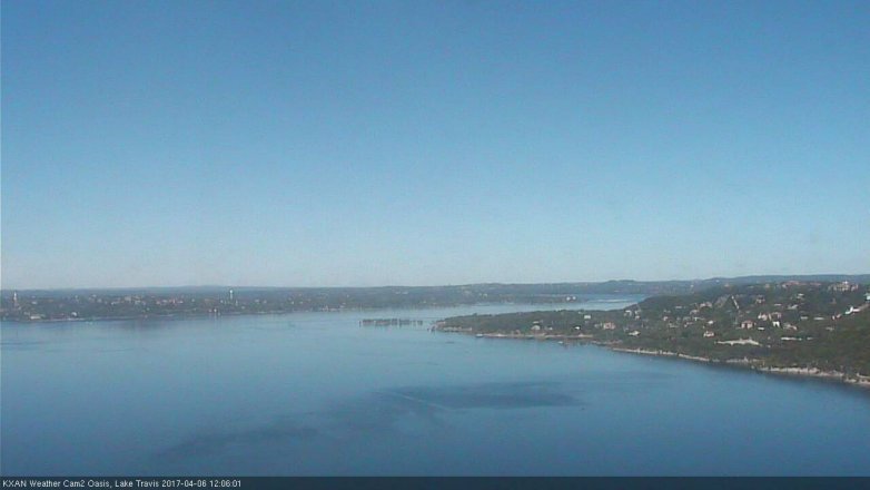Lake Travis webcam, April 6, 2017 11:20 AM CT