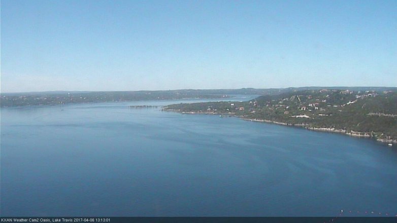 Lake Travis webcam, April 6, 2017 12:25 PM CT