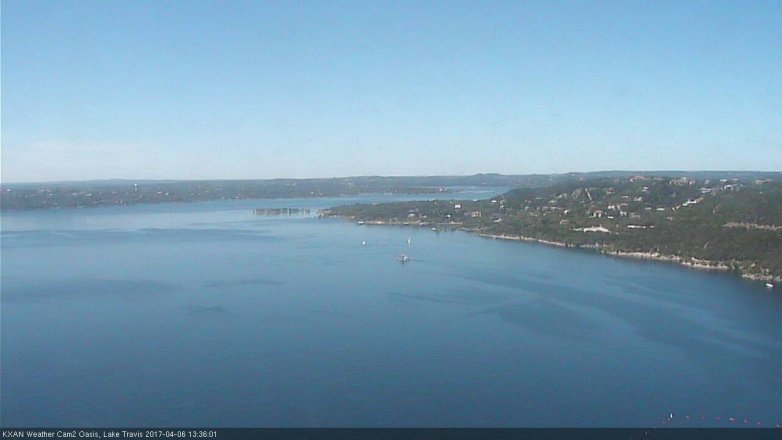 Lake Travis webcam, April 6, 2017 12:50 PM CT