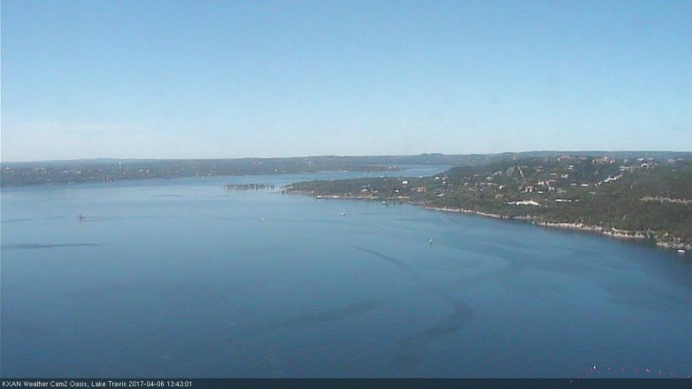 Lake Travis webcam, April 6, 2017 1:00 PM CT