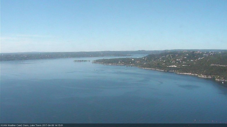 Lake Travis webcam, April 6, 2017 1:15 PM CT