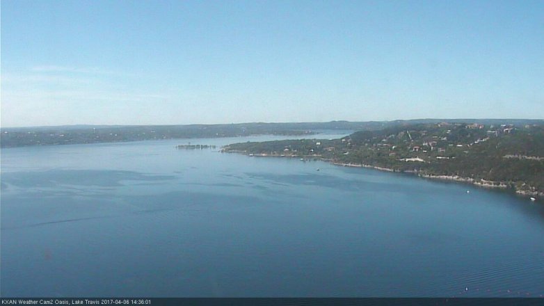 Lake Travis webcam, April 6, 2017 1:45 PM CT
