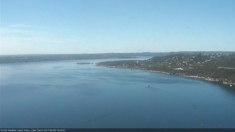 Lake Travis webcam, April 6, 2017 1:55 PM CT