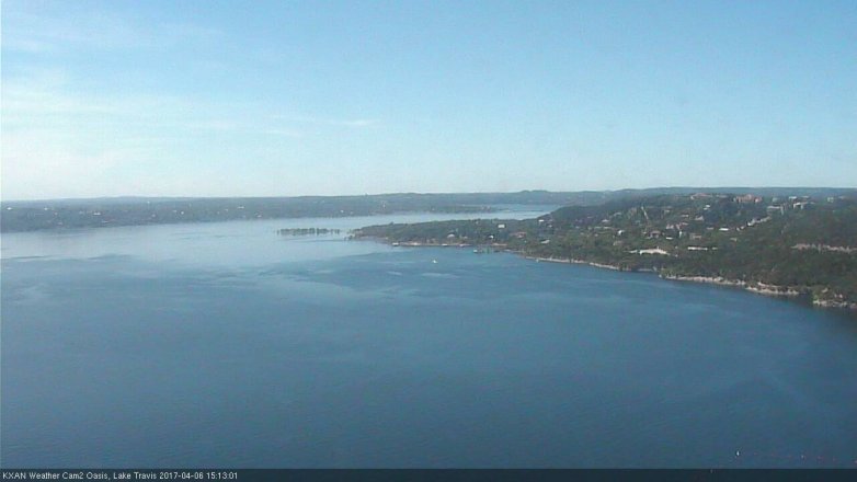 Lake Travis webcam, April 6, 2017 2:25 PM CT