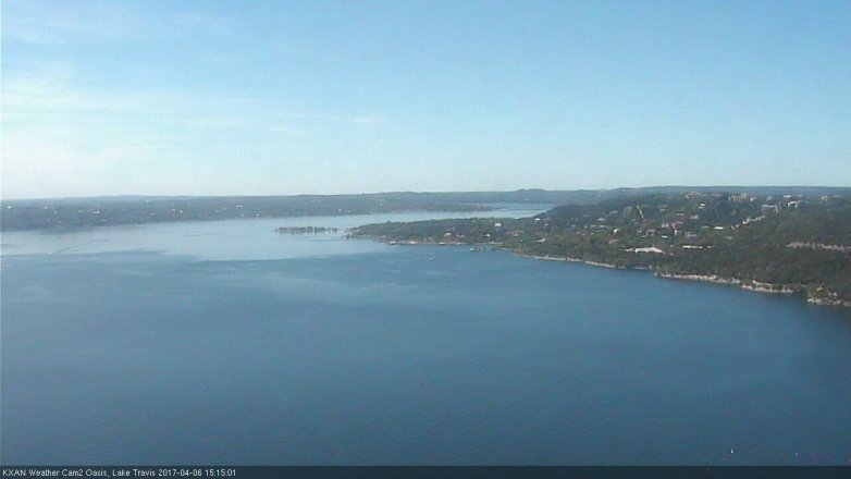 Lake Travis webcam, April 6, 2017 2:30 PM CT