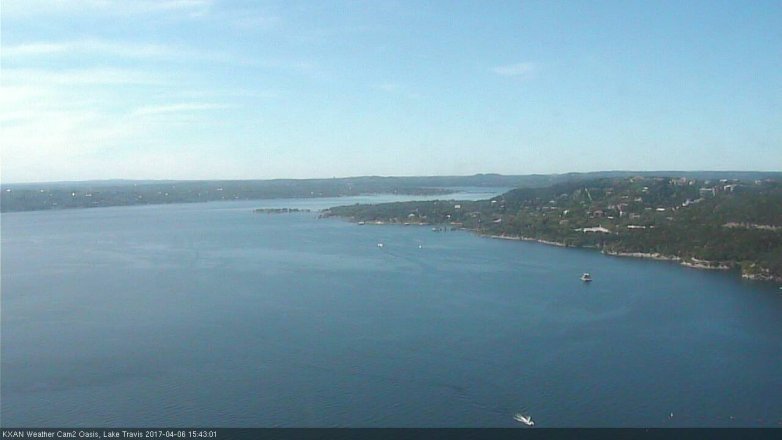 Lake Travis webcam, April 6, 2017 2:40 PM CT
