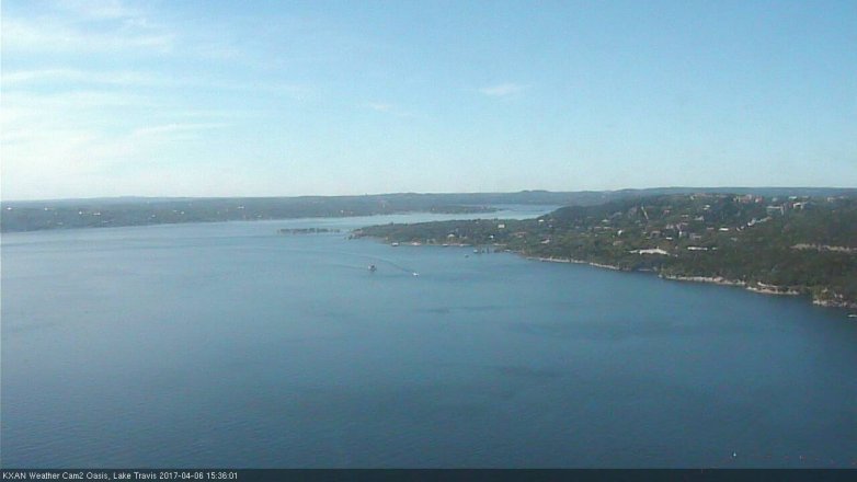 Lake Travis webcam, April 6, 2017 2:45 PM CT