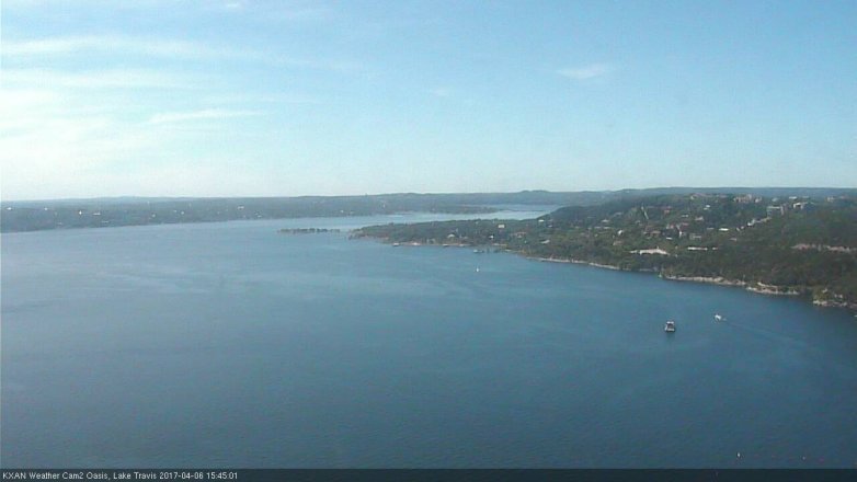 Lake Travis webcam, April 6, 2017 3:00 PM CT