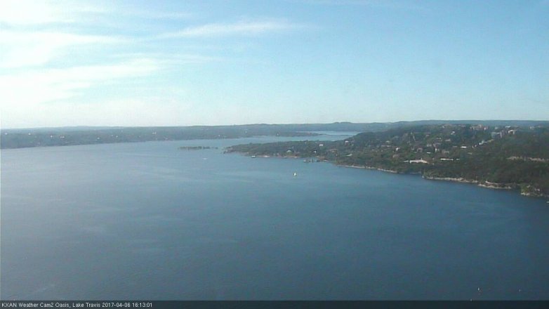 Lake Travis webcam, April 6, 2017 3:15 PM CT