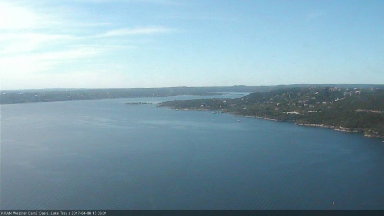 Lake Travis webcam, April 6, 2017 3:30 PM CT