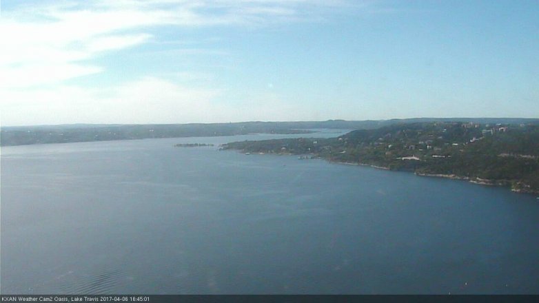 Lake Travis webcam, April 6, 2017 3:55 PM CT