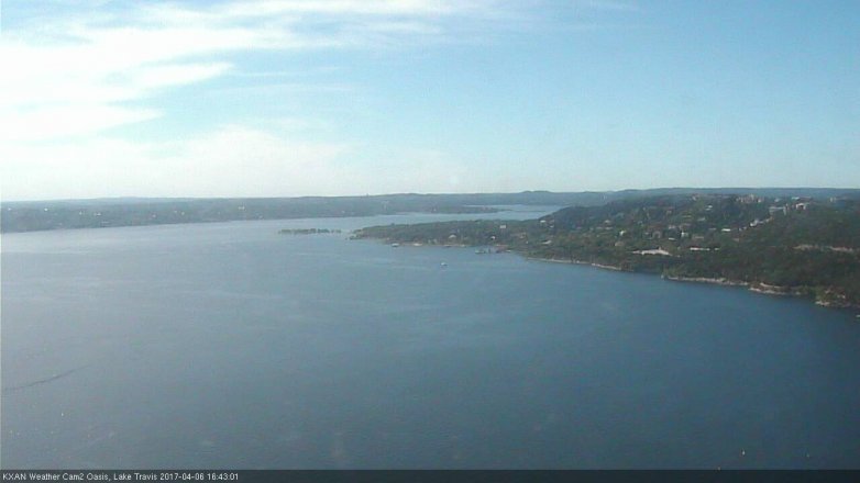 Lake Travis webcam, April 6, 2017 4:05 PM CT
