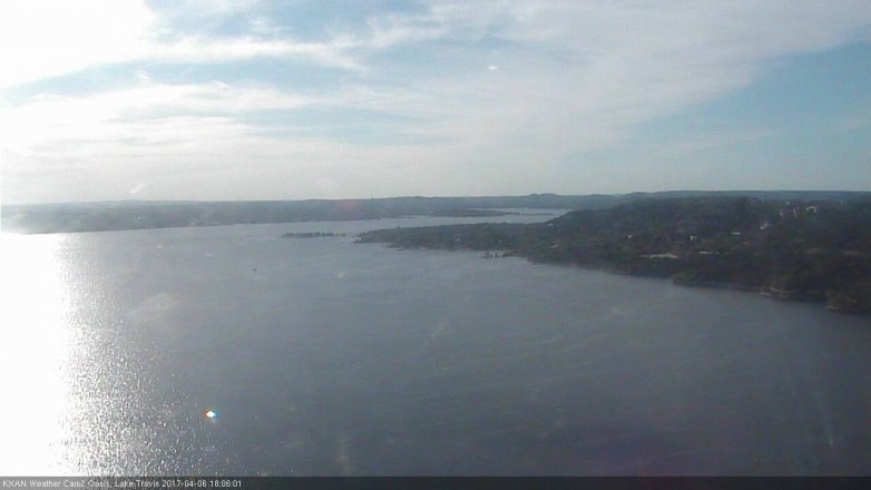 Lake Travis webcam, April 6, 2017 5:30 PM CT