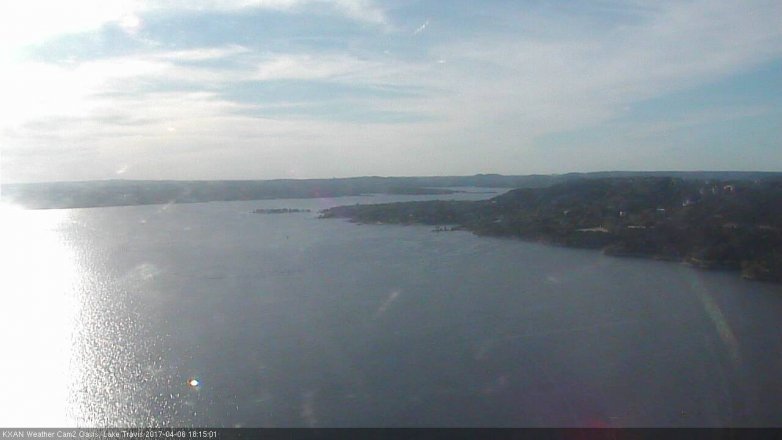 Lake Travis webcam, April 6, 2017 5:40 PM CT