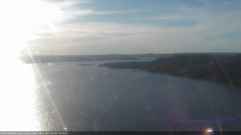 Lake Travis webcam, April 6, 2017 5:45 PM CT