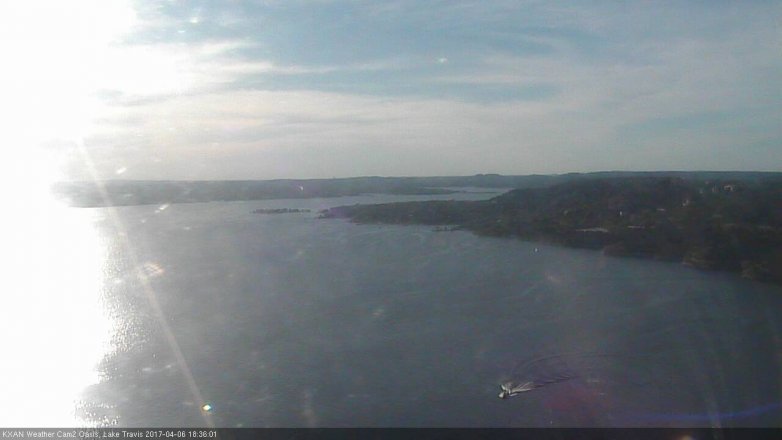 Lake Travis webcam, April 6, 2017 6:00 PM CT