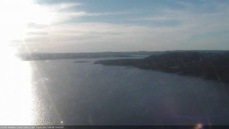 Lake Travis webcam, April 6, 2017 6:05 PM CT