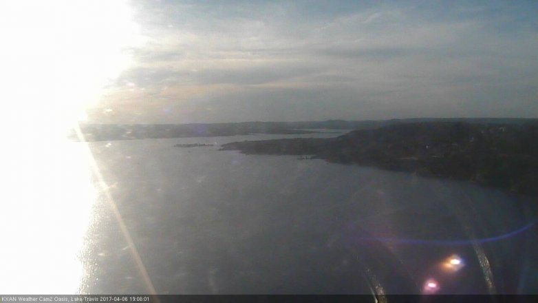 Lake Travis webcam, April 6, 2017 6:15 PM CT