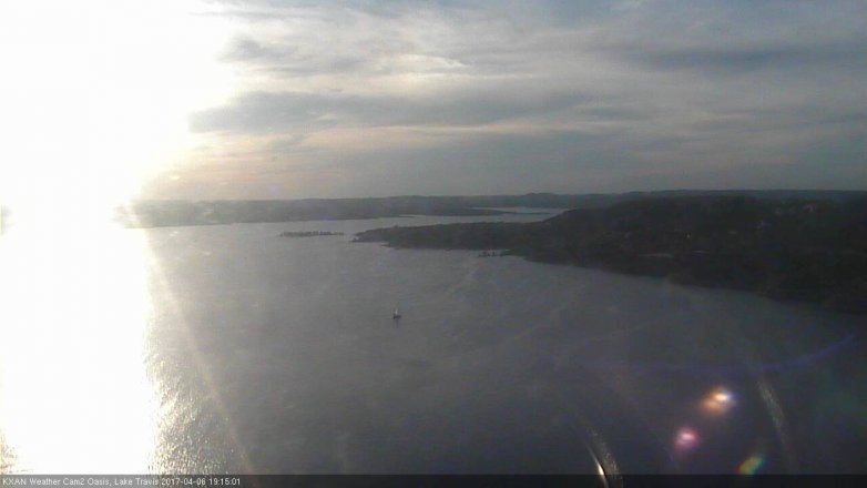 Lake Travis webcam, April 6, 2017 6:30 PM CT