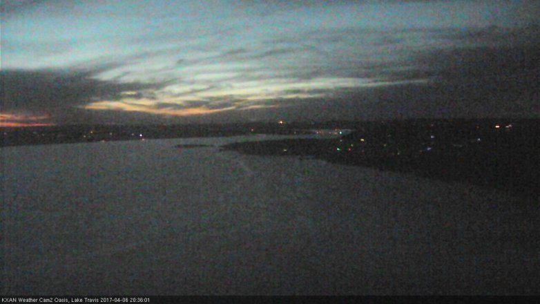 Lake Travis webcam, April 6, 2017 7:45 PM CT