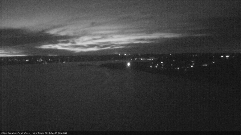 Lake Travis webcam, April 6, 2017 8:05 PM CT